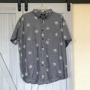 Star Wars Mens Darth Vader Button Up